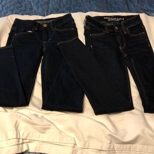 Two pairs American Eagle jeans 00short